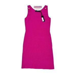 NWT Versace Mini Tank Dress IT 42 US 6 Medusa Knit Stretch Pink Fuchsia $1,500